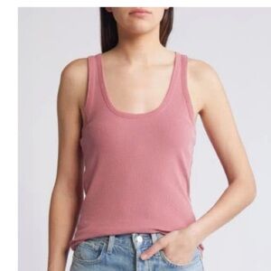 NWOT Treasure & Bond Pink Ribbed Tank Top